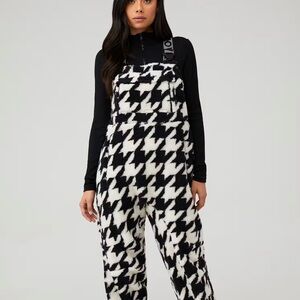 Free People Monochrome Houndstooth Jumpsuit